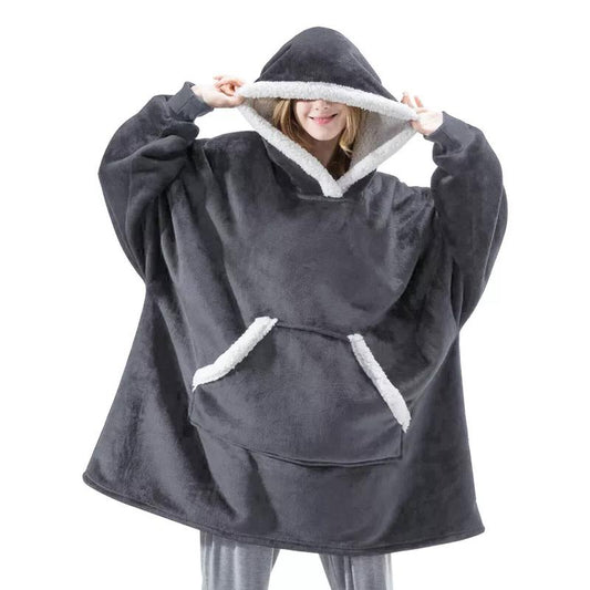 Cozywear - Wearable Blanket, Oversized Hoodie, Sweatshirts, Blanket, Sherpa Fleece Double Sided Luxury Hooded Blanket for Adults Men Women, Oversized Hoodie Blanket Womenswear Essential Sweaters Tops Underwear Lady Long Sleeve Vneck Winter Hoodie